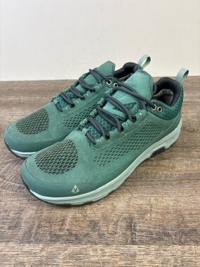 Vasque Breeze Lite Low Hiking Shoes Green Suede Trail Sneakers Women’s 8